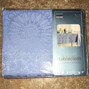 Martha Stewart Home Blue Cloth Tablecloth NIP